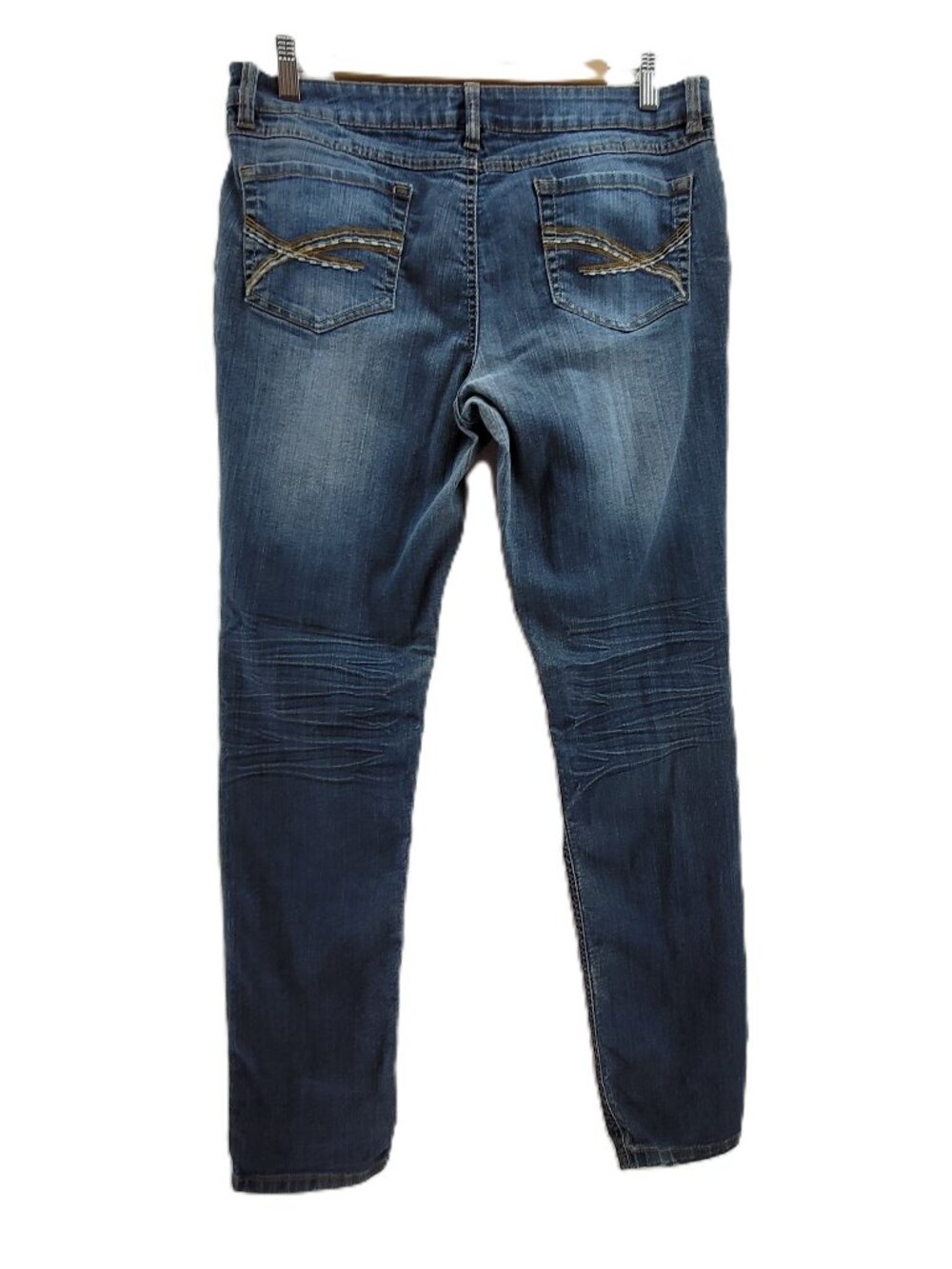 Mudd Jeans Women's 13 Blue Stretch Denim Low Rise Straight 31x30.5